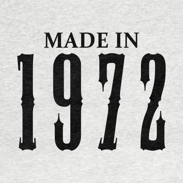 Made in 1972 year | Simple Black by Pavlushkaaa